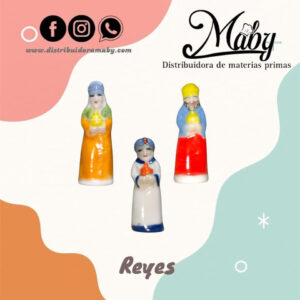 Tres reyes magos de porcelana