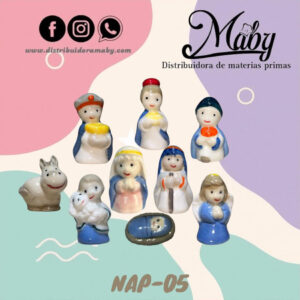 Nacimiento con pesebre de porcelana